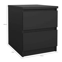 Comodini > Dmora Comodino minimal 50x40x49h cm - Daiki Nero