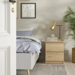 Comodino minimal rovere 50x40x49h cm - Daiki
