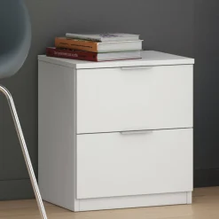 Comodino moderno bianco 38x33x45h cm - Artiglio