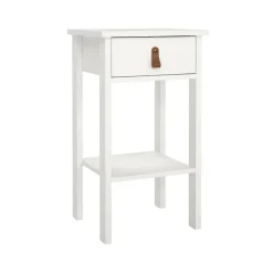 Comodino moderno bianco 40x34x70h cm - Inday