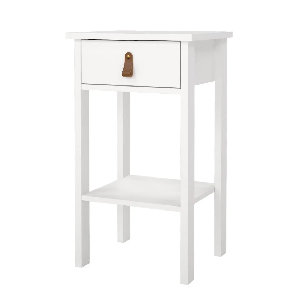 Comodino moderno bianco 40x34x70h cm - Inday