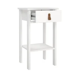 Comodino moderno bianco 40x34x70h cm - Inday