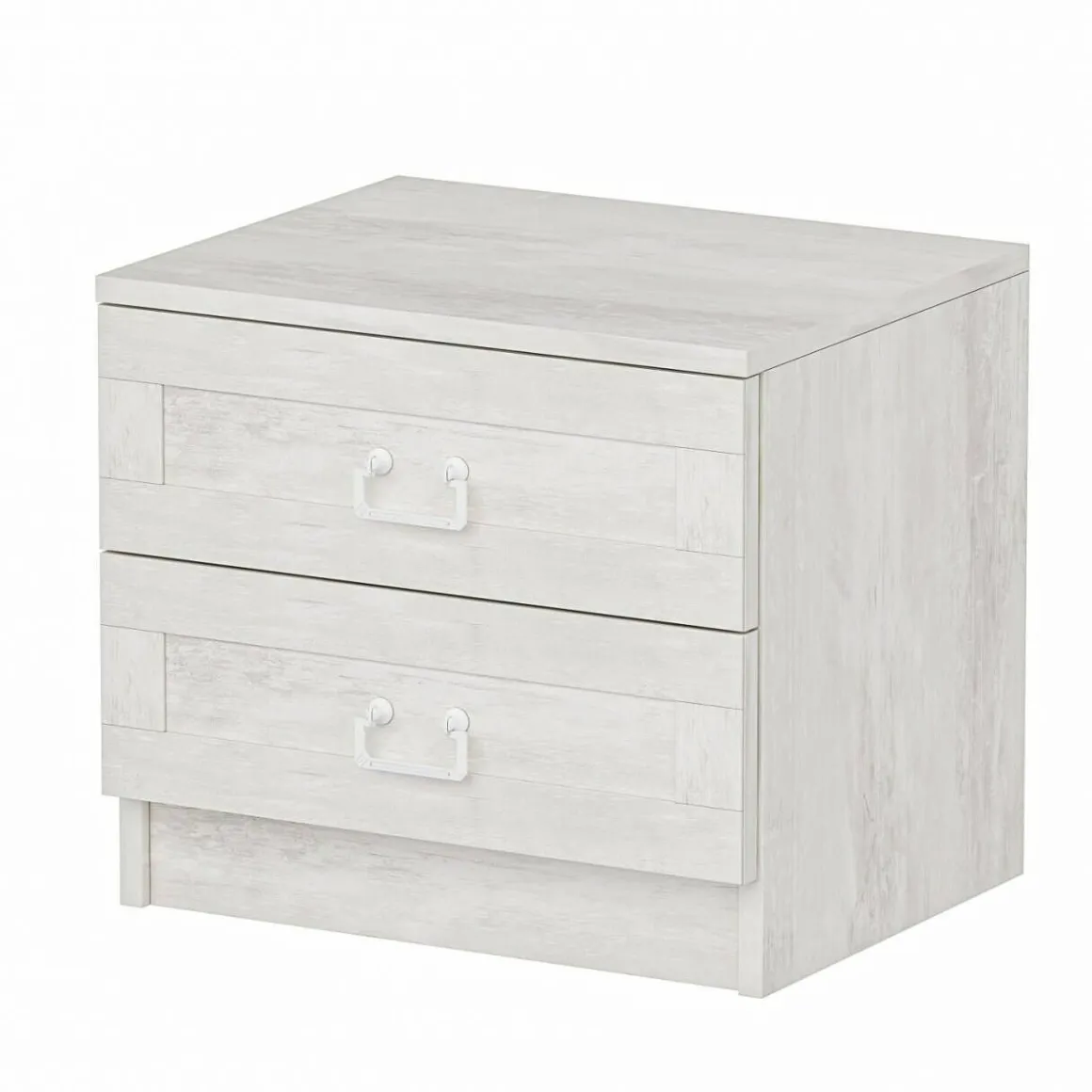 Comodino moderno bianco 54x47x40h cm - Ludovic