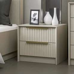 Comodino moderno cemento 53x45x45h cm - Moke