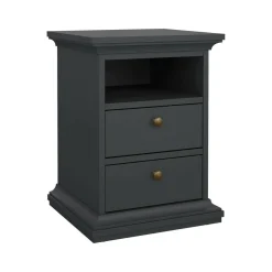 Comodino moderno grigio 43x40x58h cm - Alichin