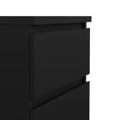 Comodino moderno nero 50x40x49h cm - Azar