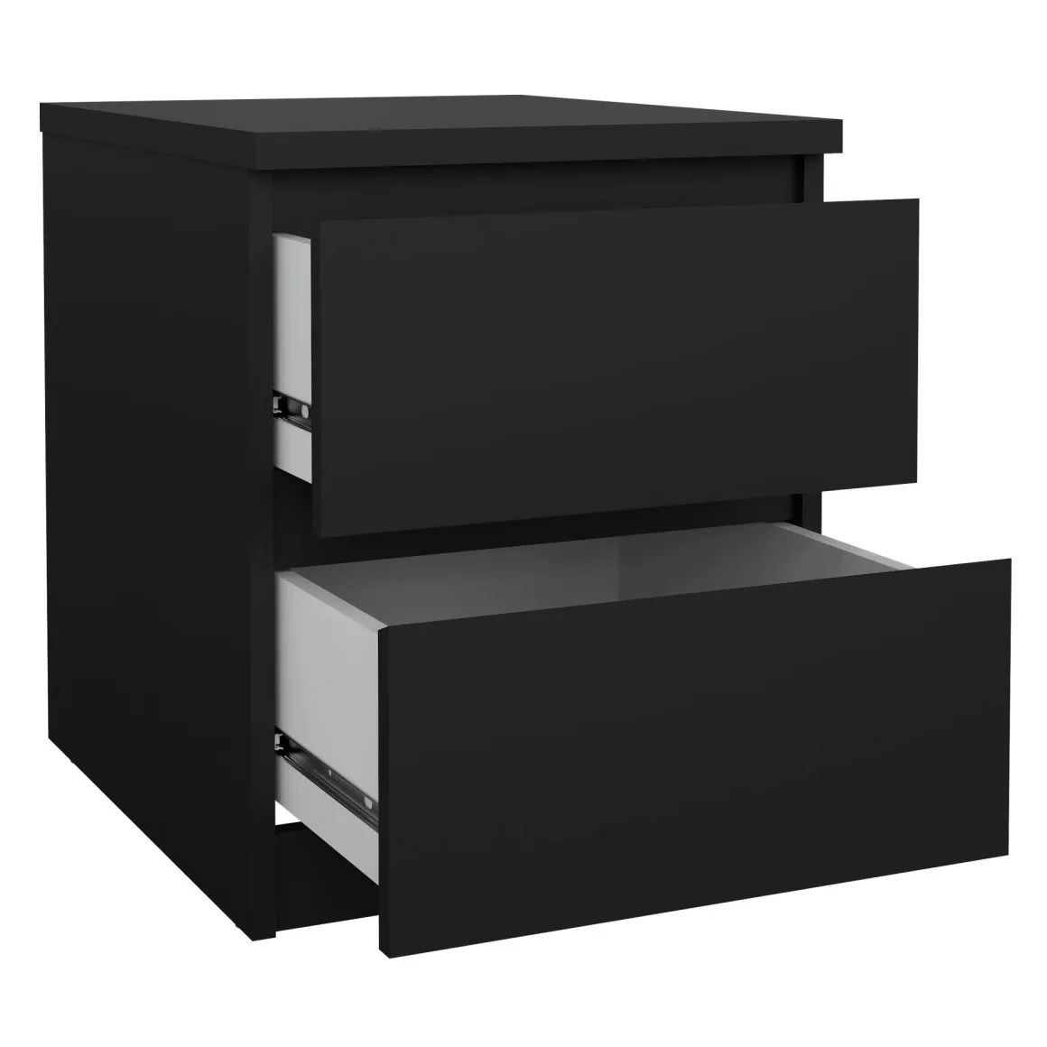 Comodino moderno nero 50x40x49h cm - Azar