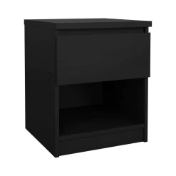Comodino moderno nero 40x40x49h cm - Scolastica