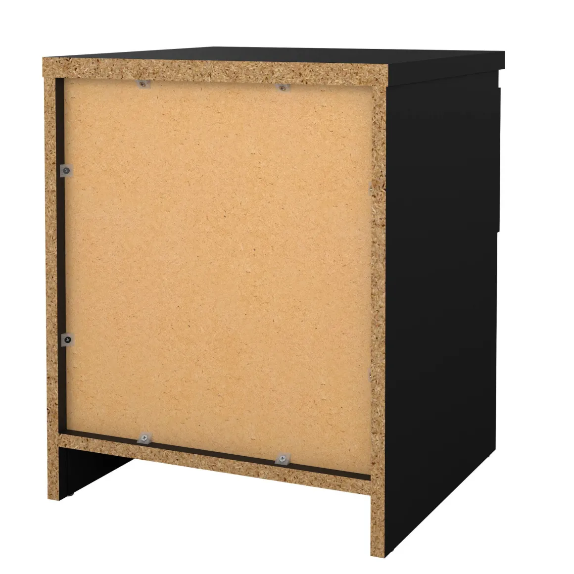 Comodino moderno nero 40x40x49h cm - Scolastica