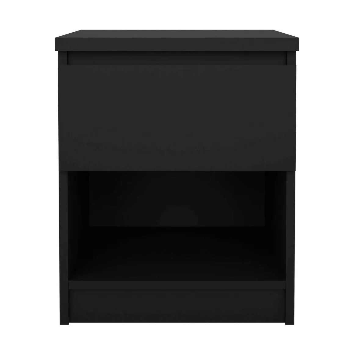 Comodino moderno nero 40x40x49h cm - Scolastica
