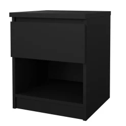 Comodino moderno nero 40x40x49h cm - Scolastica