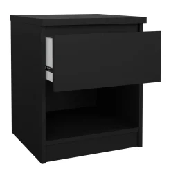 Comodino moderno nero 40x40x49h cm - Scolastica