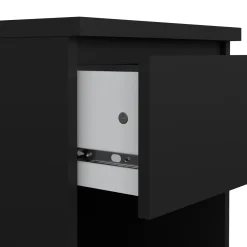 Comodino moderno nero 40x40x49h cm - Scolastica