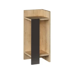 Comodini|Camera Da Letto > Dmora Comodino moderno quercia e antracite 25x27x60h cm - Germana Nero Antracite, Marrone Quercia