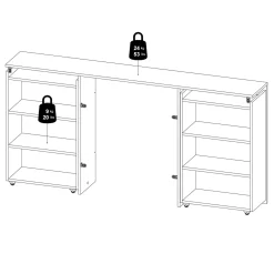 Comodini > Dmora Comodino moderno rovere 37x30x48h cm - Kastri Marrone Rovere