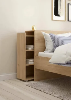 Comodini > Dmora Comodino moderno rovere 37x30x48h cm - Kastri Marrone Rovere