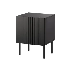 Comodini > Dmora Comodino Cassetti un Ripiano 59x42x44.5h cm, Un'anta - Russi Nero
