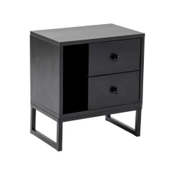 Comodini > Dmora Comodino Rhiannon, 45x30 h50 cm, Nero
