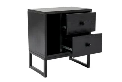 Comodini > Dmora Comodino Rhiannon, 45x30 h50 cm, Nero