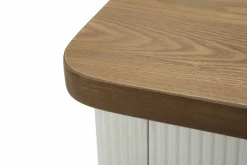 Comodini > Dmora Comodino 2 ripiani bianco e marrone 48x40x62h cm - Fagends Marrone, Bianco