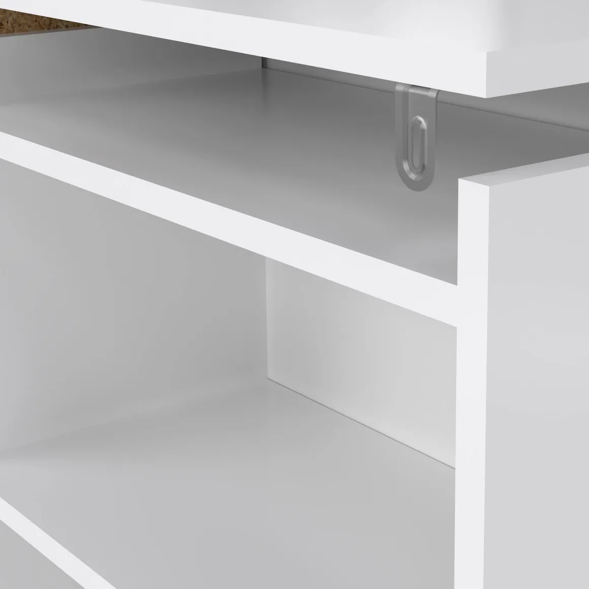 Comodino 4 ripiani bianco lucido 144x26x79h cm - Peridoto