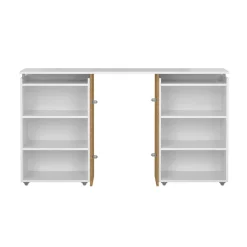 Comodino 4 ripiani bianco lucido 144x26x79h cm - Peridoto