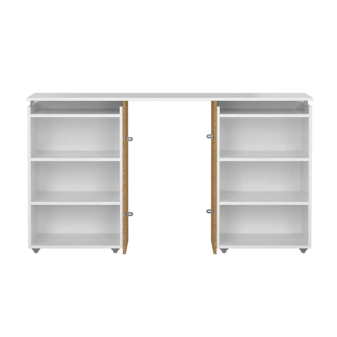 Comodino 4 ripiani bianco lucido 144x26x79h cm - Peridoto