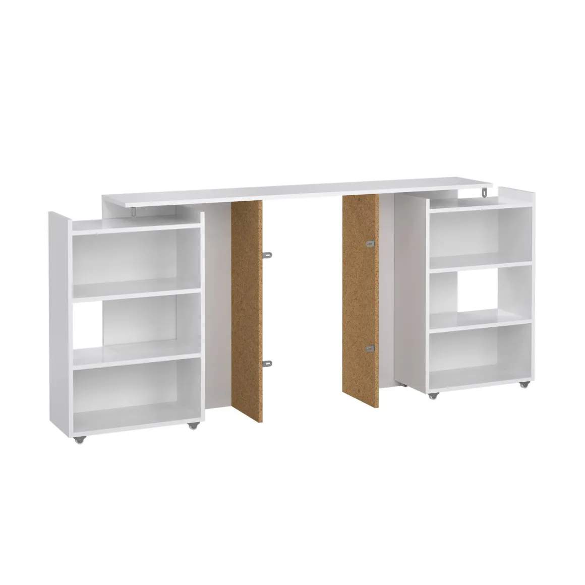 Comodino 4 ripiani bianco lucido 144x26x79h cm - Peridoto
