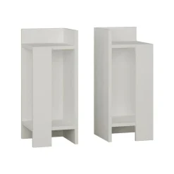 Comodini|Camera Da Letto > Dmora Comodino 2 ripiani 30x30x55h cm - Alfreda Bianco