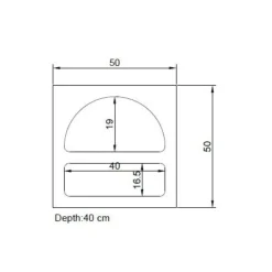 Comodini|Camera Da Letto > Dmora Comodino 3 ripiani 50x38x50h cm - Nara Bianco