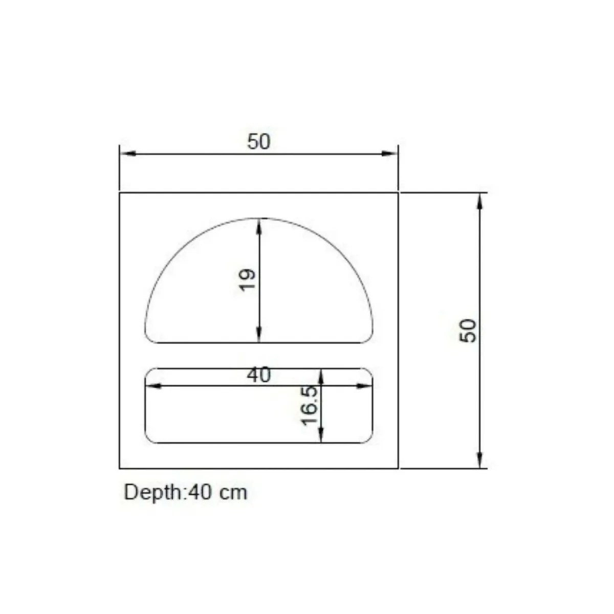Comodini|Camera Da Letto > Dmora Comodino 3 ripiani 50x38x50h cm - Nara Bianco