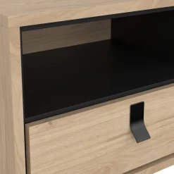 Comodino 2 ripiani rovere 53x40x59h cm - Chito