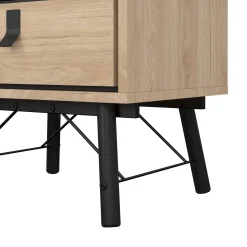 Comodino 2 ripiani rovere 53x40x59h cm - Chito