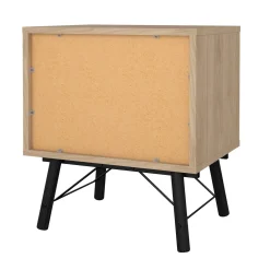 Comodino 2 ripiani rovere 53x40x59h cm - Chito