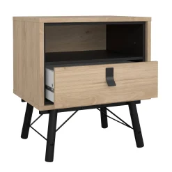 Comodino 2 ripiani rovere 53x40x59h cm - Chito