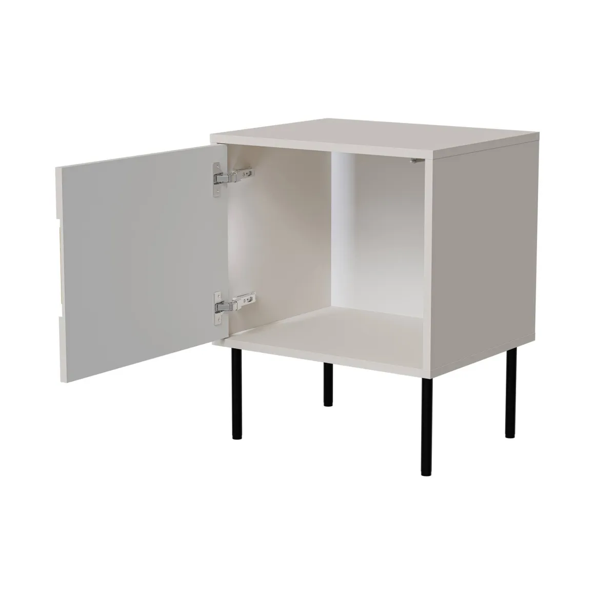 Comodino 1 ripiano beige 50x40x61h cm - Set di 2 comodini Ussana