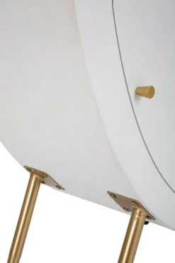 Comodino 1 ripiano bianco e oro 60x32x79h cm - Suze