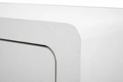 Comodino 1 ripiano bianco e oro 60x32x79h cm - Suze