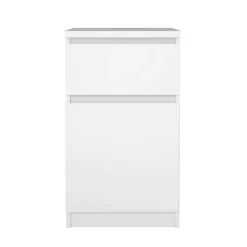 Comodino 1 ripiano bianco lucido 40x40x70h cm - Delfini