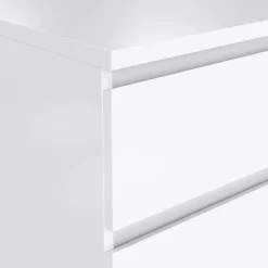 Comodino 1 ripiano bianco lucido 40x40x70h cm - Delfini