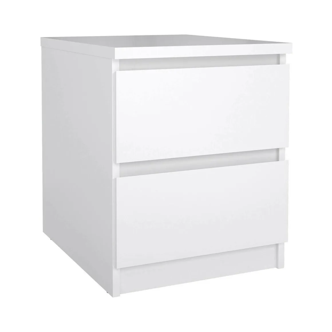 Comodino 1 ripiano bianco lucido 50x40x49h cm - Daiki