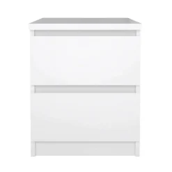 Comodino 1 ripiano bianco lucido 50x40x49h cm - Daiki