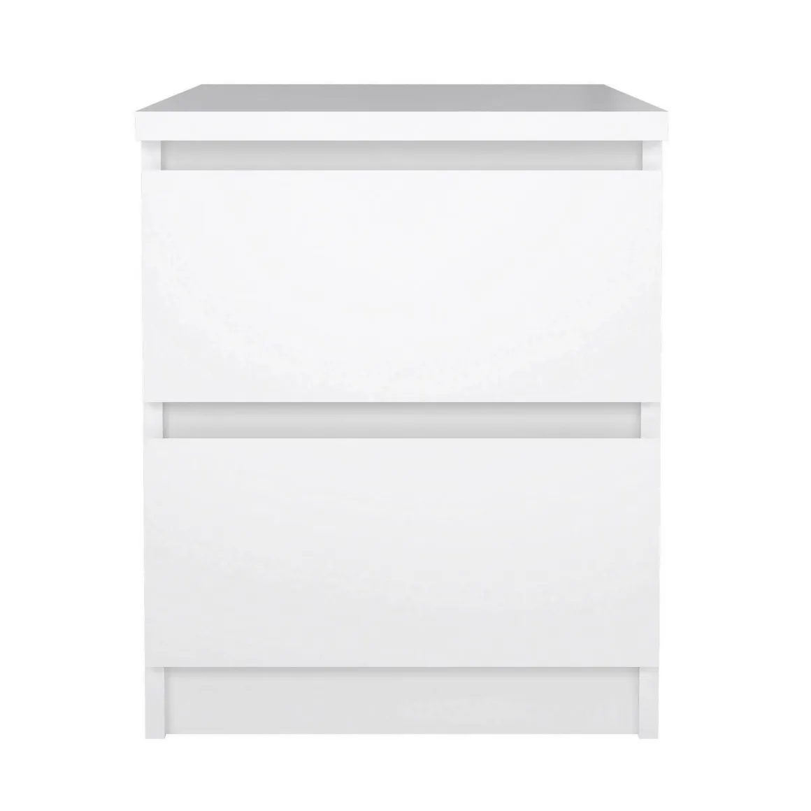 Comodino 1 ripiano bianco lucido 50x40x49h cm - Daiki