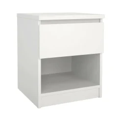 Comodino 1 ripiano bianco opaco 40x40x49h cm - Scolastica