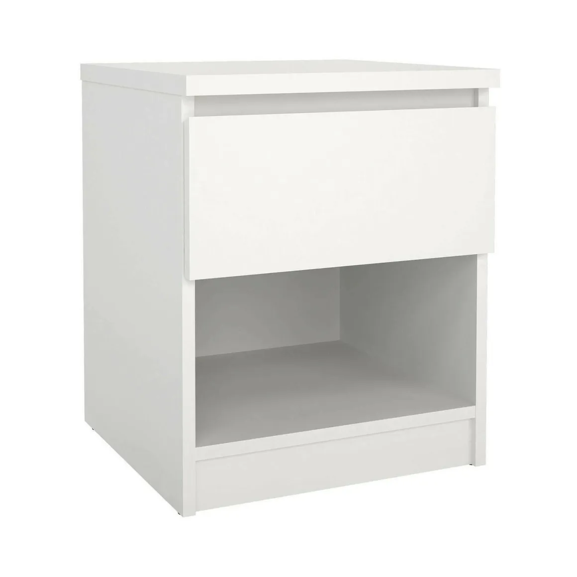 Comodino 1 ripiano bianco opaco 40x40x49h cm - Scolastica