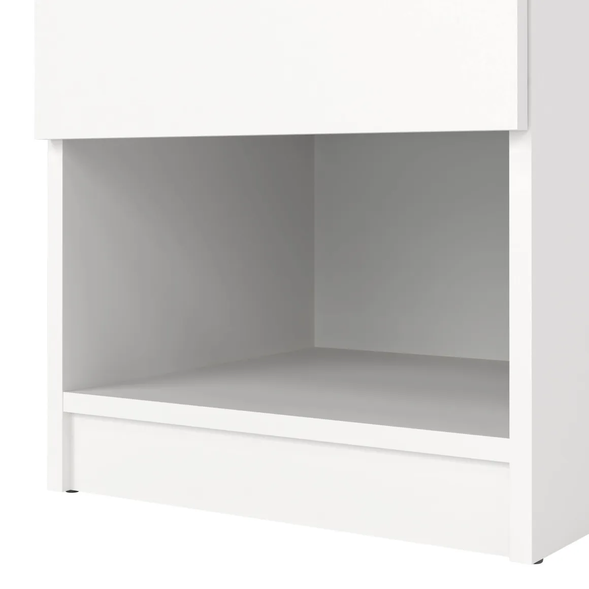 Comodino 1 ripiano bianco opaco 40x40x49h cm - Scolastica