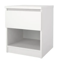 Comodino 1 ripiano bianco opaco 40x40x49h cm - Scolastica
