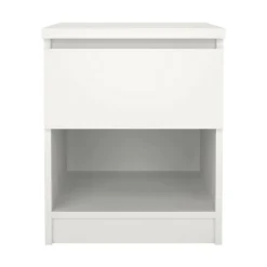 Comodino 1 ripiano bianco opaco 40x40x49h cm - Scolastica