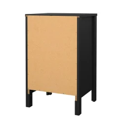 Comodino 1 ripiano nero 43x38x70h cm - Lombardia
