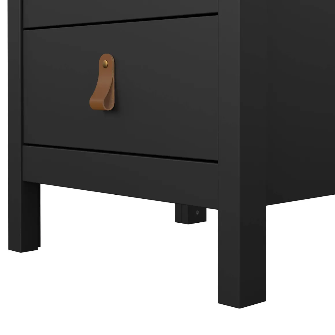 Comodino 1 ripiano nero 43x38x70h cm - Lombardia